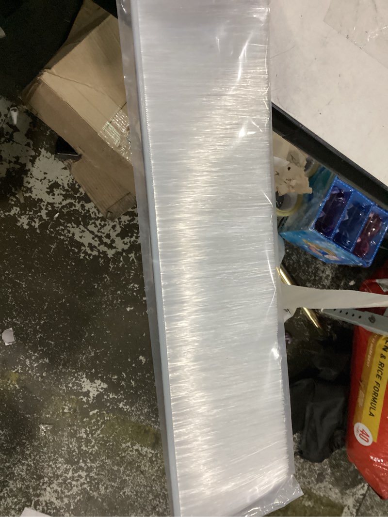 Condition photo showing New/Like New for 1 set door brush sweep – 2.80" x 39.3" cepia garage door seal –white roll up & exterior door sweep for bottom gap protection (39.3 in / 1000 mm)