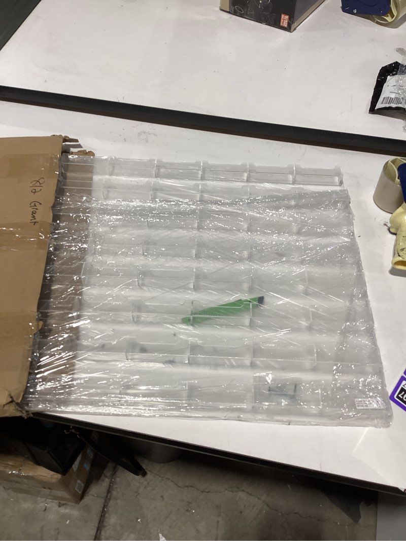 Condition photo showing New/Like New for Hillban Acrylic Business Card Holder Wall Mount Clear Sticker Display Rack Multiple Card Holders Clear Acrylic Organizing Sticker Display Stand Pre Drilled(48 Pockets)