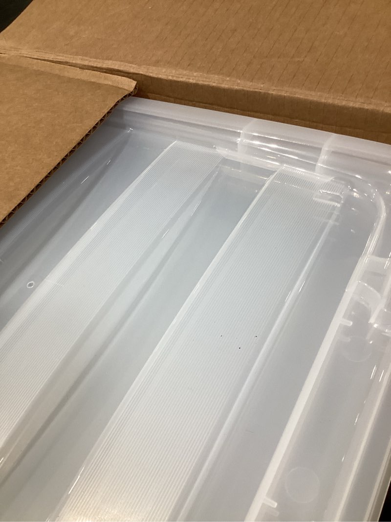 Condition photo showing Good Condition for iris usa 19 qt plastic storage box with lid and latches - 4 pack - bpa-free, see-through organizing solution, durable nestable stackable containers, secure pull handle - clear clear 19 qt 4 pack