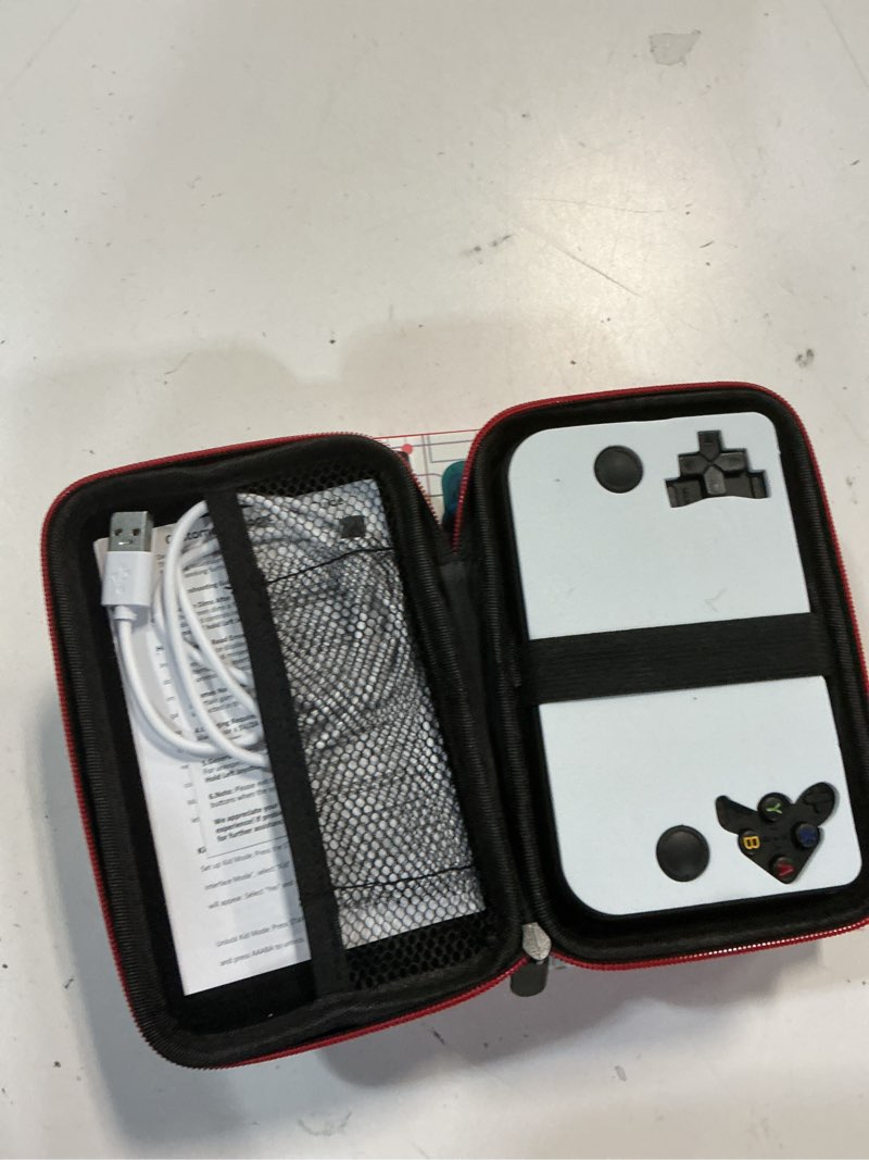 Condition photo showing As Is for rf40h handheld game console, 4.0" retro gaming console preloaded 20,000+ classic games, open source linux system, support wifi online play, portable pocket hand held video game (purple)