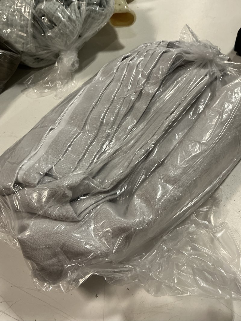Condition photo showing Good Condition for european linen curtain - single panel, 48x96, cloud