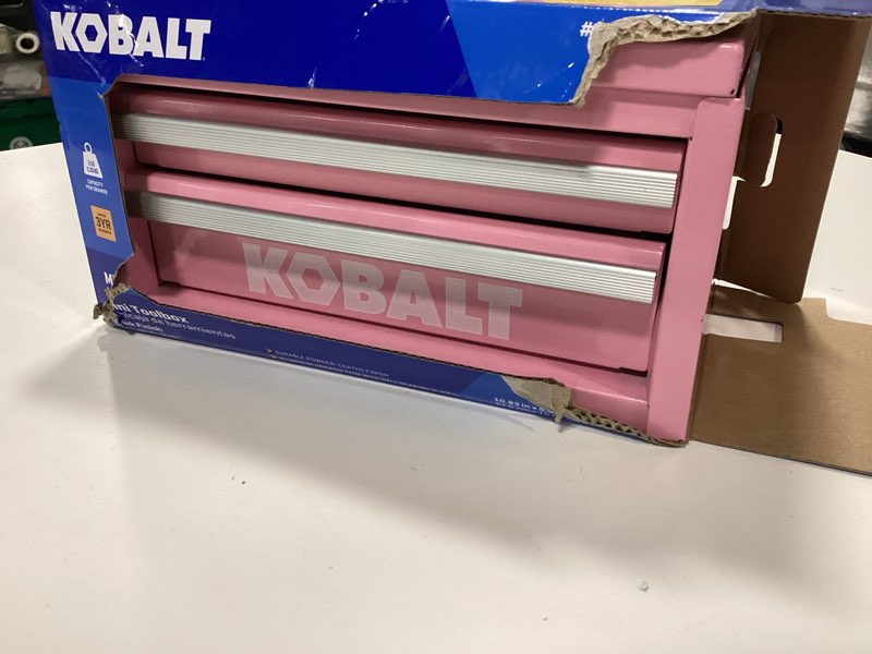 Condition photo showing Good Condition for Kobalt Portable tool box 10.83-in W x 5.91-in H x 5.91-in D 2 -Drawer Pink