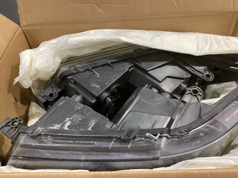 Condition photo showing As Is for Headlights Compatible with 2009-2020 Dodge Journey Black and White Head Lights Lamp Black and White Left and Right