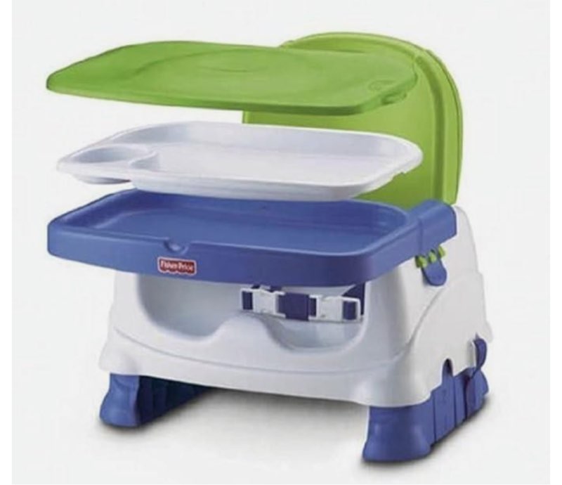 fisher-price toddler booster seat healthy care deluxe blue adjustable baby chair