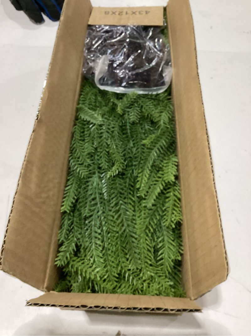 Condition photo showing New/Like New for 6 PCS Real Touch Christmas Norfolk Pine Stems Branches with 30PCS Pinecones, Soft Bendable Droopy Artificial Faux Pine Stems Picks Lifelike Greenery Stems for Vase Garland Wreath Table Home Decor 42
