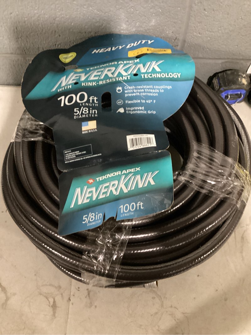 Condition photo showing Good Condition for neverkink teknor apex 5/8-in x 100-ft heavy-duty kink free vinyl gray coiled hose