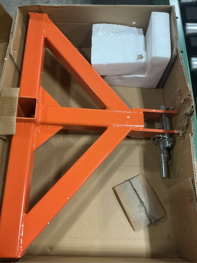 Condition photo showing New/Like New for 3 Point Trailer Hitch with 2" Receiver Quick Hitch Compatible with Category 1 Tractors, Heavy Duty 3pt Towing Hitch Tractor Drawbar Hitch Adapter for BX, Kubota, John Deere, NorTrac, Kioti(Orange)