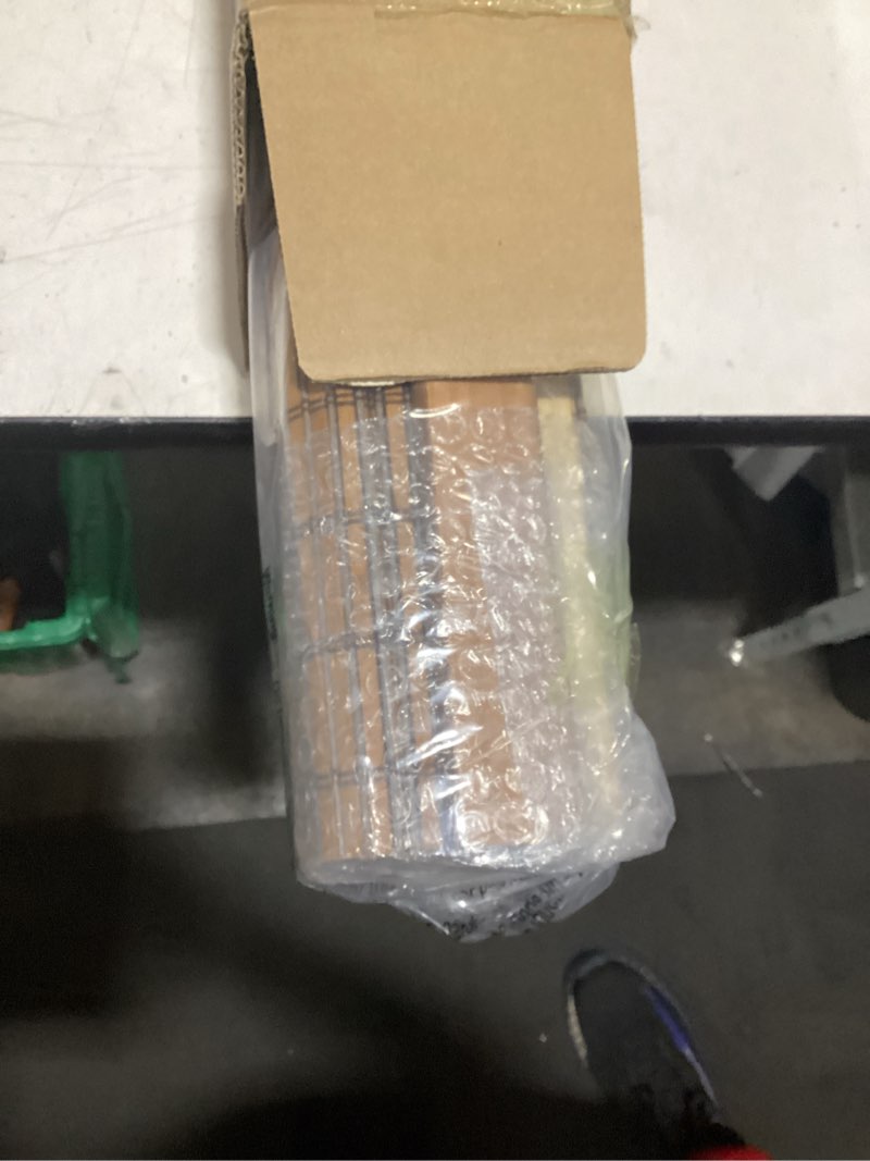 Condition photo showing New/Like New for LazBlinds No Tools No Drill Cordless Bamboo Roman Shades, Light Filtering Window Treatment, Roll Up Bamboo Blinds for Window 43'' W x 64'' H, Squirrel Squirrel 43'' W x 64'' H