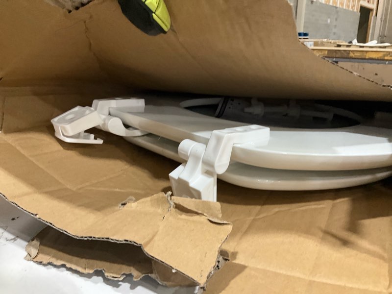 Condition photo showing As Is for round toliet seat