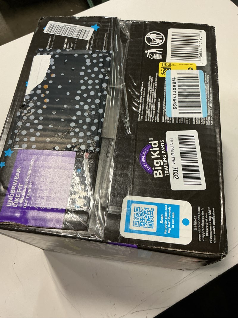 Condition photo showing New/Like New for pull-ups boys' night-time potty training pants, size 3t-4t overnight training underwear (32-40 lbs), 60 ct 3t-4t 60
