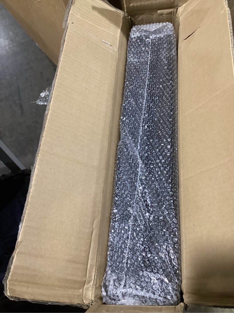 Condition photo showing Good Condition for Full Metal Freestanding Dog Gate with Door, 32''Height Foldable Pet Dog Fence for Indoor & Outdoor, 4 Panels Extra Wide Free Standing TallDog Gates for Doorways,House,Stairs,Porch,Deck,Yard ?4 Panels with Door?80"W*32H" Black