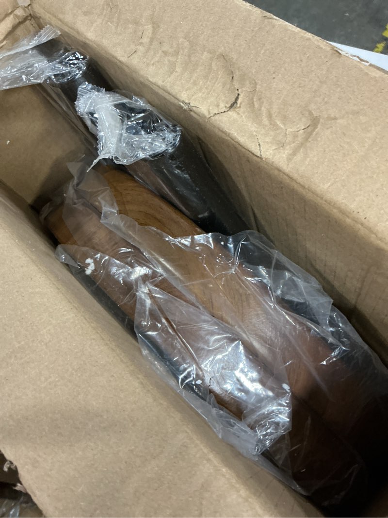 Condition photo showing New/Like New for 2-Pack Plant Stands Outdoor Indoor, Mid Century Side Tables with Walnut Finish & Raised Edge, Small End Table for Living Room (12.5"x18")