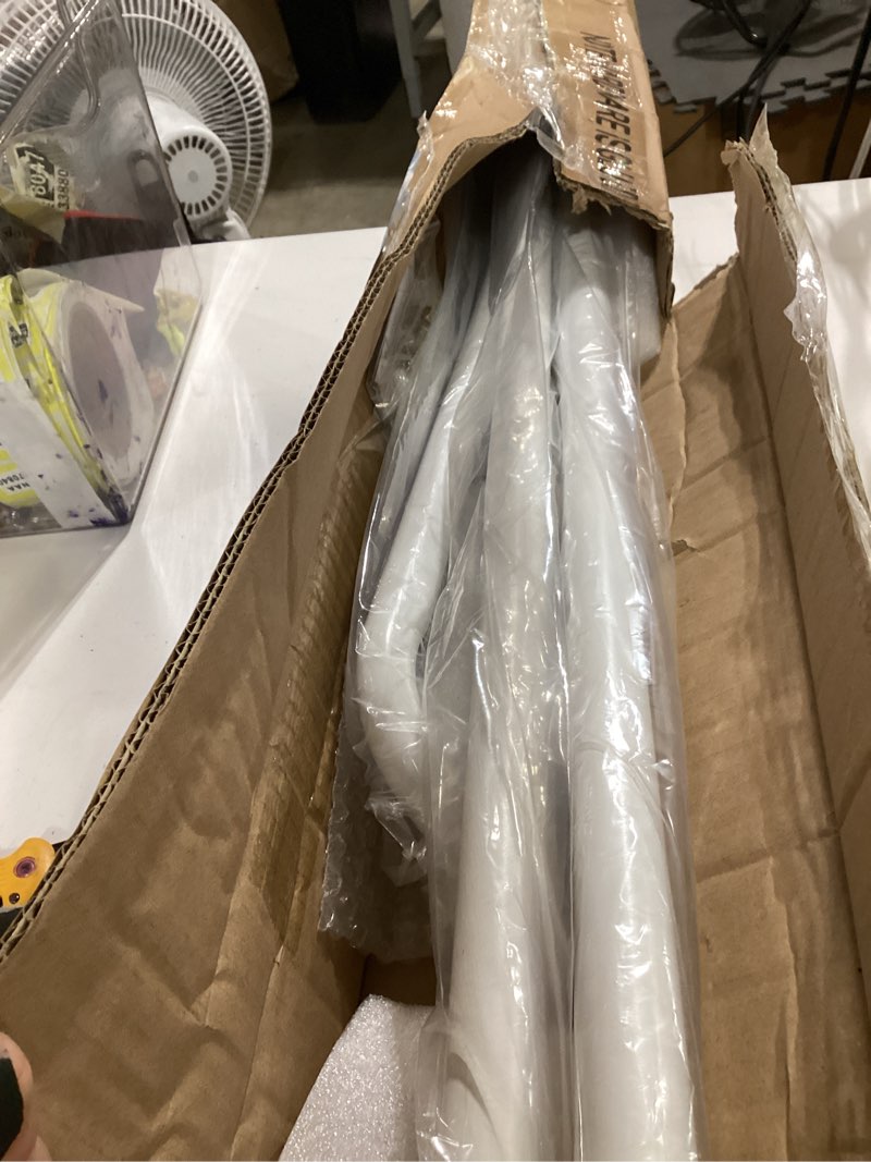 Condition photo showing Good Condition for curtain rods for windows 48 to 84 inches 2 pack, 1 inch diameter metal wrap around window curtain rod with brackets, matte white matte white 48"-84"(2 pack)