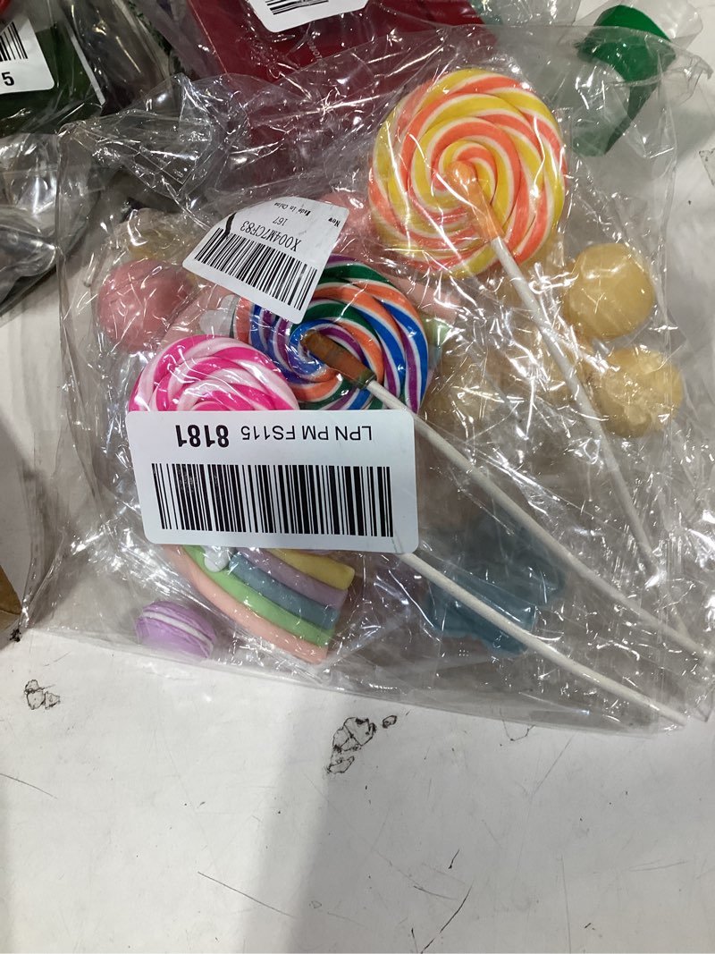 Condition photo showing New/Like New for candyland cupcake toppers candy cake topper sweet one cake topper