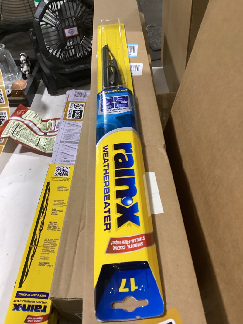 Condition photo showing As Is for (only 1) rain-x 820145 weatherbeater wiper blades, 26" and 18" windshield wipers (pack of 2), automotive replacement windshield wiper blades that meet or exceed oem quality and durability standards 26" and 18" pack of 2