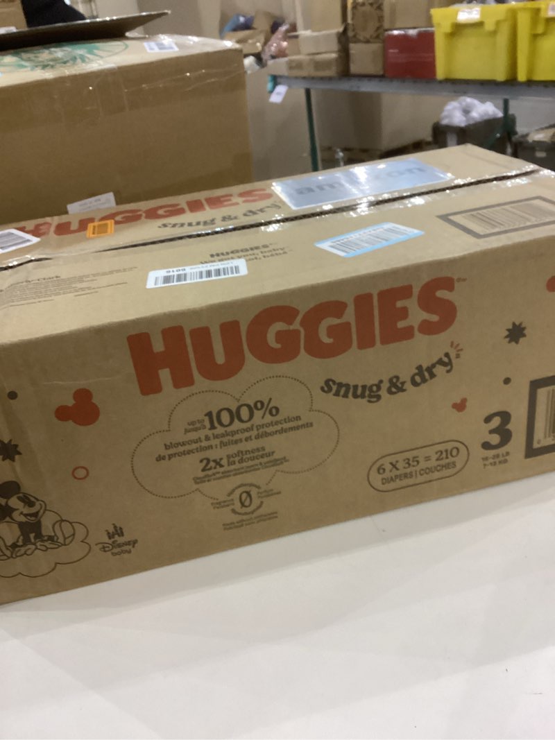 Condition photo showing New/Like New for Huggies Snug & Dry Disposable Diapers - Econ+ Pack - Size 3 - 210ct