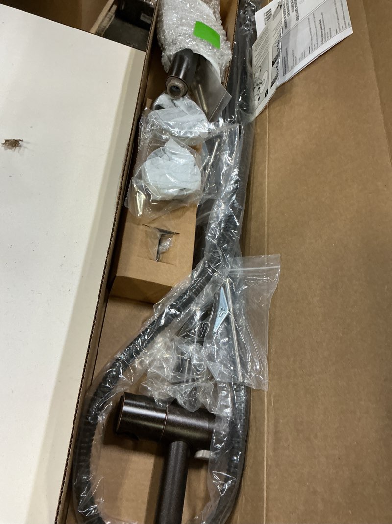 Condition photo showing As Is for Moen Oil Rubbed Bronze Eco-Performance 5-Function Handheld Removable Shower Head, Adjustable 30-Inch Slide Bar and 69-Inch Long Hose, 3558EPORB