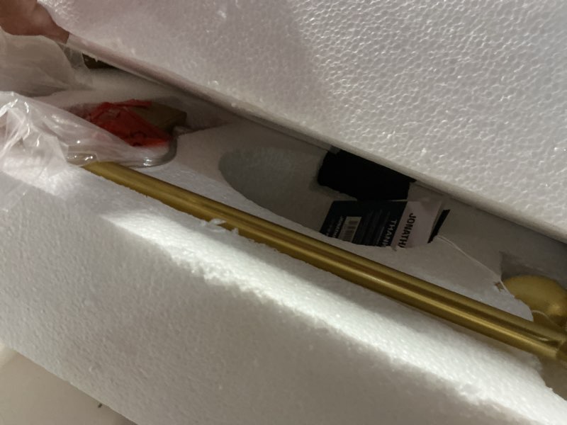 Condition photo showing Good Condition for jonathan y 20.5" gold/white modern metal marble led bedside table lamp for bedroom, frosted glass globe shade, minimalist scandinavian lamp for living room jyl1000a