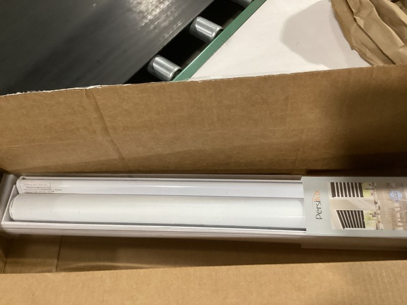 Condition photo showing Good Condition for persilux cordless zebra blinds for windows, free-stop dual layer zebra roller shades (25" w x 72" h, white) light filtering sheer shades, room darkening roller blinds for office and home 25"w x 72"h white