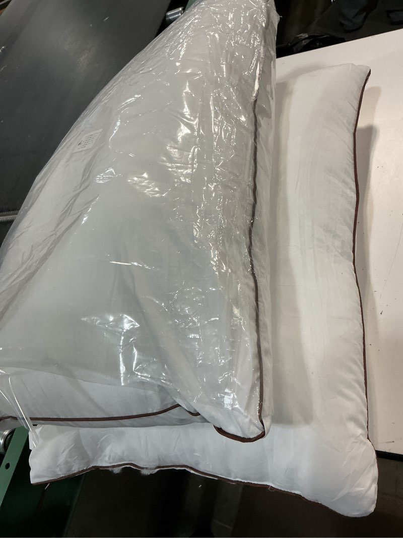 Condition photo showing Good Condition for Subrcamos Luxury Comfort Bed Pillows - Hypoallergenic Polyester Microfiber Material - Premium Sleep Support for Side, Back, and Stomach Sleepers - Set of 2, Queen Size 18 x 28 inches, 45 cm x 70 cm