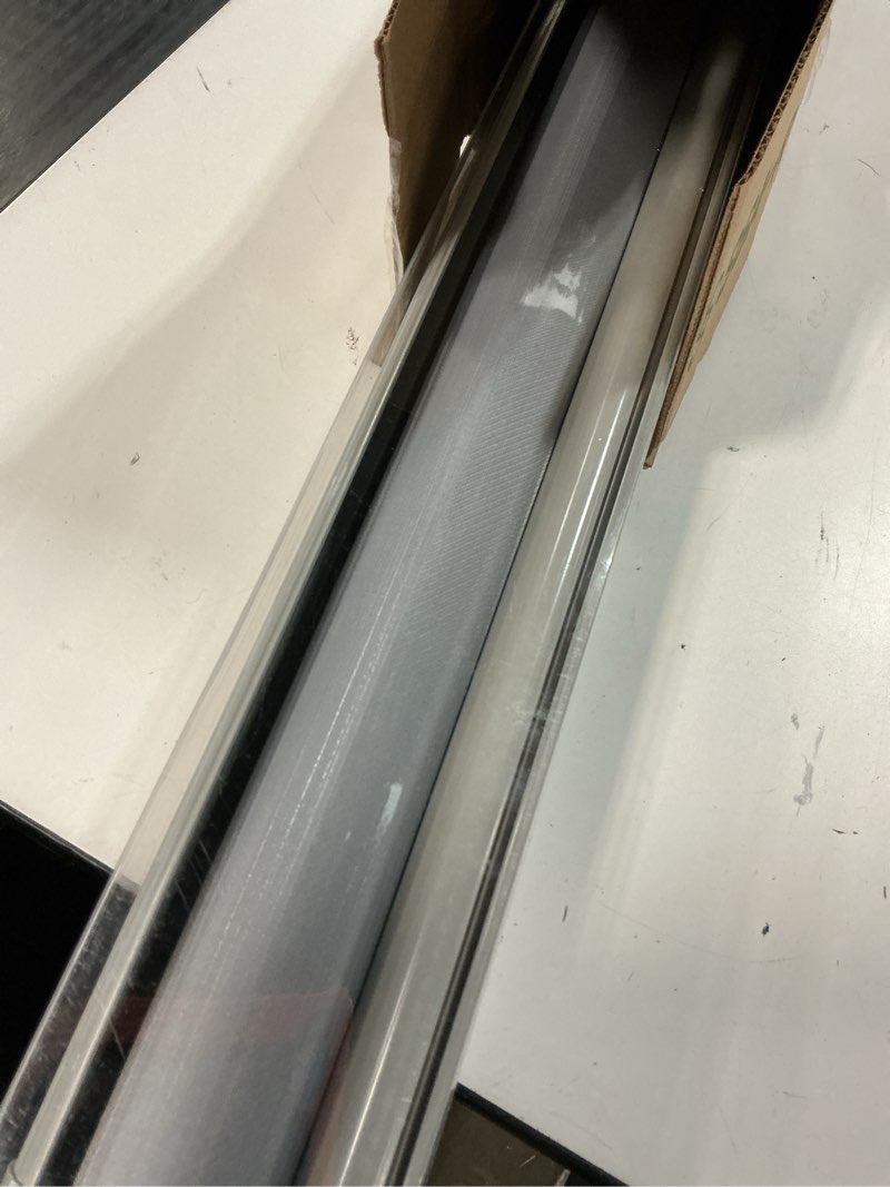 Condition photo showing As Is for persilux cordless zebra blinds for windows free-stop window blinds (30" w x 72" h, grey) dual layer light control for day and night, light filtering sheer shades for home, easy to install 30"w x 72"h grey