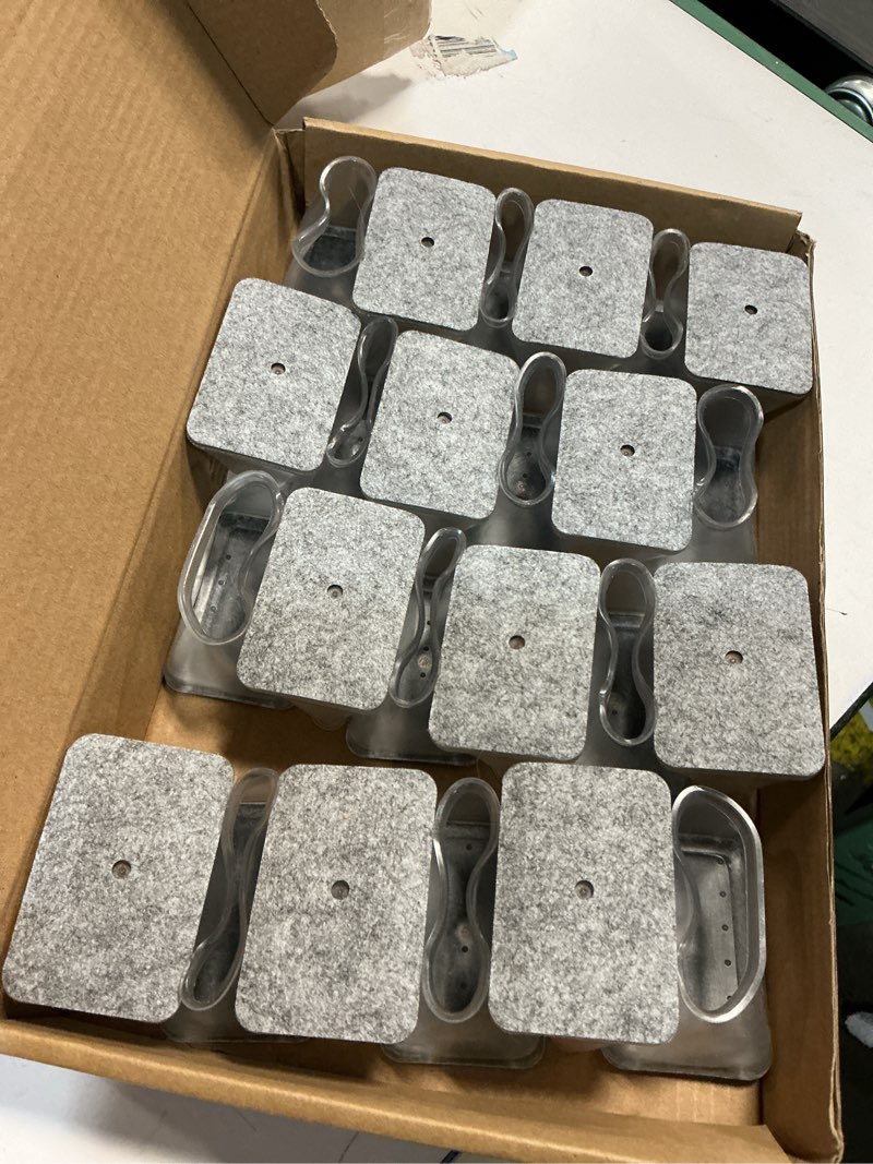 Condition photo showing Good Condition for 24 Pcs Chair Leg Floor Protectors Rectangle, Silicone Felt Furniture Leg Pads Caps Covers for Hardwood Floors, Fit L:2" to 2-1/2", W:1" to 1-1/2" Rectangle XL Clear