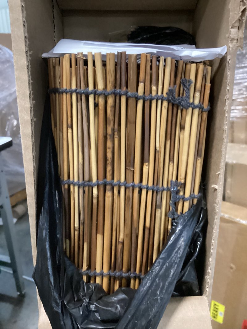 Condition photo showing Good Condition for bamboo fence,reed fencing 4feet high bamboo privacy screen outdoor for patio, reed screen for privacy garden backyard balcony,4x10ft 4×10ft brown