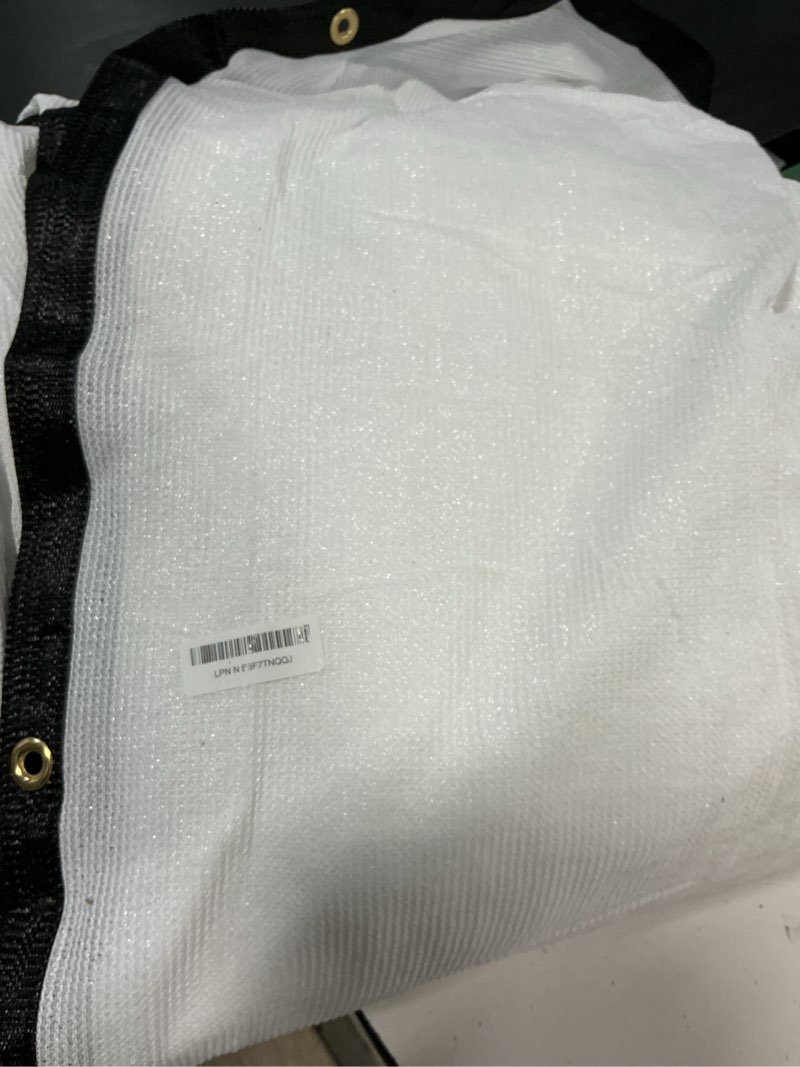Condition photo showing Good Condition for colourtree 6' x 50' white fence privacy screen windscreen cover fabric shade tarp netting mesh cloth - commercial grade 170 gsm - cable zip ties included - we make custom size white 6' x 50'