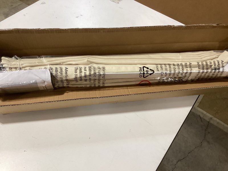 Condition photo showing New/Like New for lazblinds no drill roman shades for windows, cordless light filtering window shades with uv protection, polyester fabric for bedroom & living room, 29" w x 64" h, cream light filtering - cream 29"w x 64"h