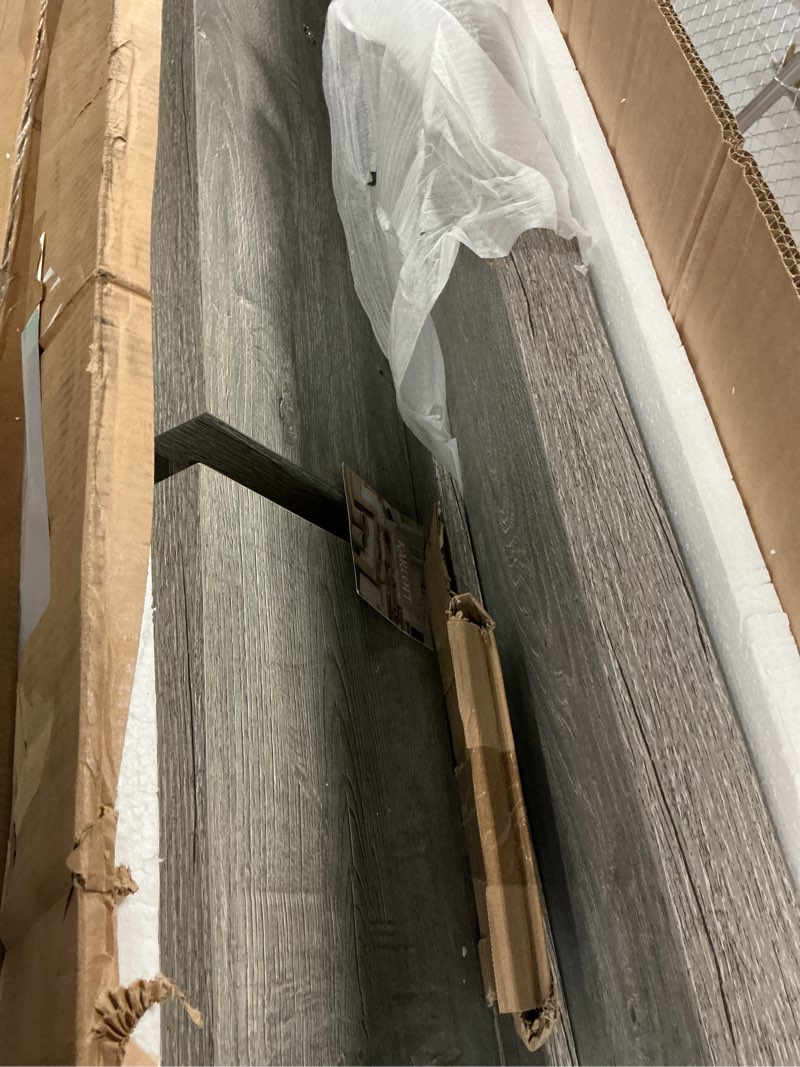 Condition photo showing As Is for Farmhouse Entryway Table with Thickened Base, Wood Sofa Table Behind Couch Table, Narrow Entryway Accent Table for Living Room, Hallway, Entrance, Foye grey 