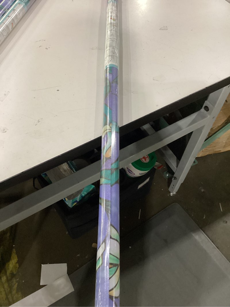 Condition photo showing New/Like New for coavas static cling privacy window film, 96% uv & heat blocking, stained glass window film floral design, non-adhesive, for bathroom, front door, shower enclosure? (vinyl, 47.2" x 78.7 ") 47.2 x 78.7 inch purple