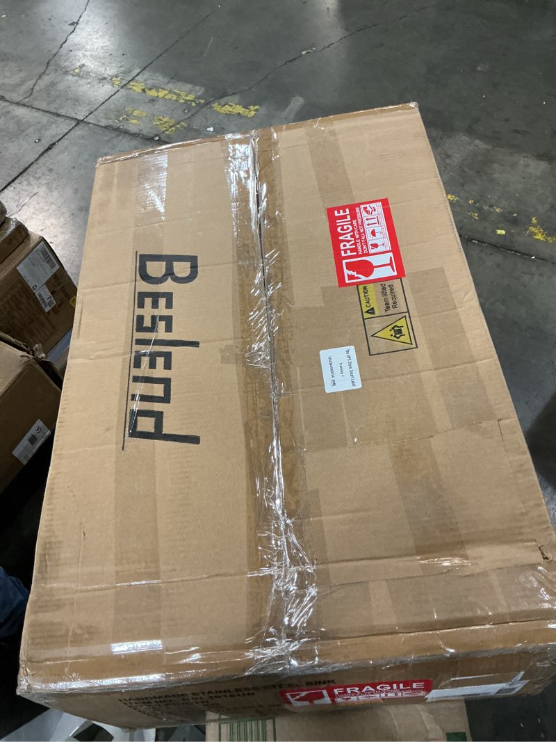 Condition photo showing New/Like New for 30 inch black undermount kitchen sink | beslend 30"x18"x10" gunmetal black stainless steel kitchen sink 16 gauge grey black 10 inch deep single bowl basin gunmetal black 30"x18"x10"