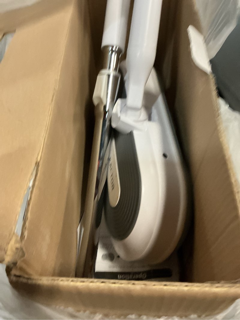 Condition photo showing As Is for Cordless Electric Spin Mop, Electric Floor Cleaner with Water Sprayer & LED Headlight, 50mins Working Time, 290ml Water Tank, Adjustable Tube, Self-Propelled Multi-Surfaces Floor Mop for Home Cleaning