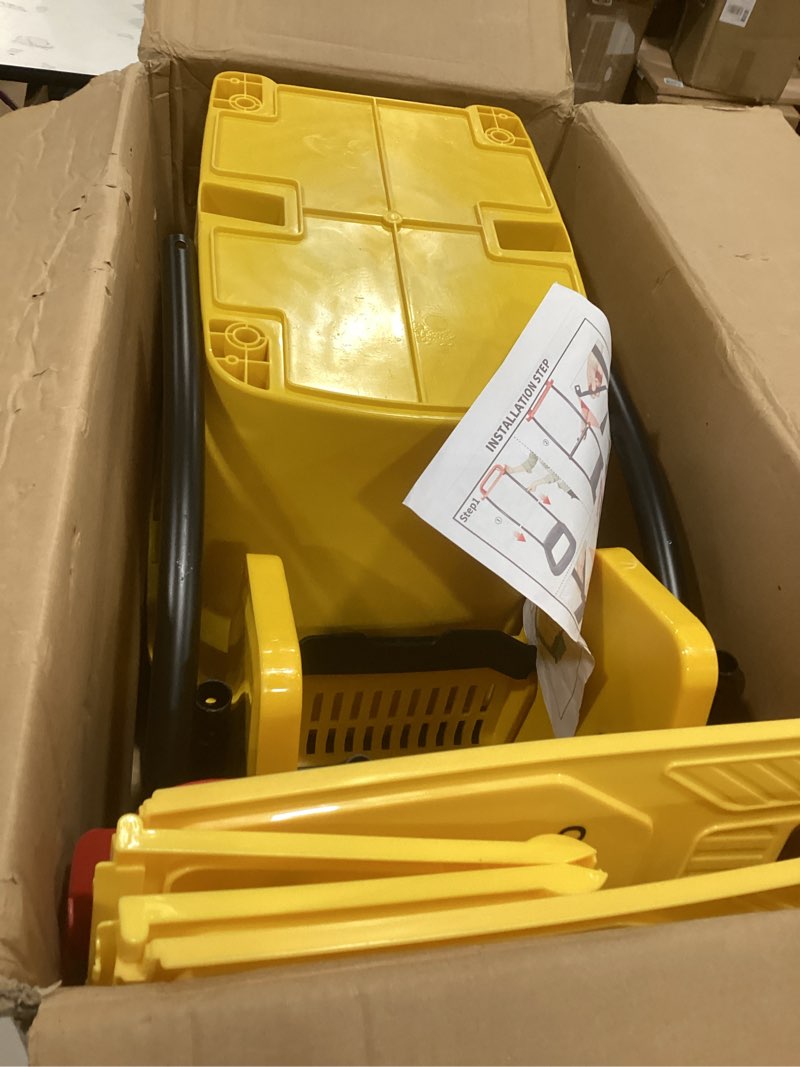 commercial cleaning cart on wheels, floor cleaning rectangular mop bucket with sturdy down press wri