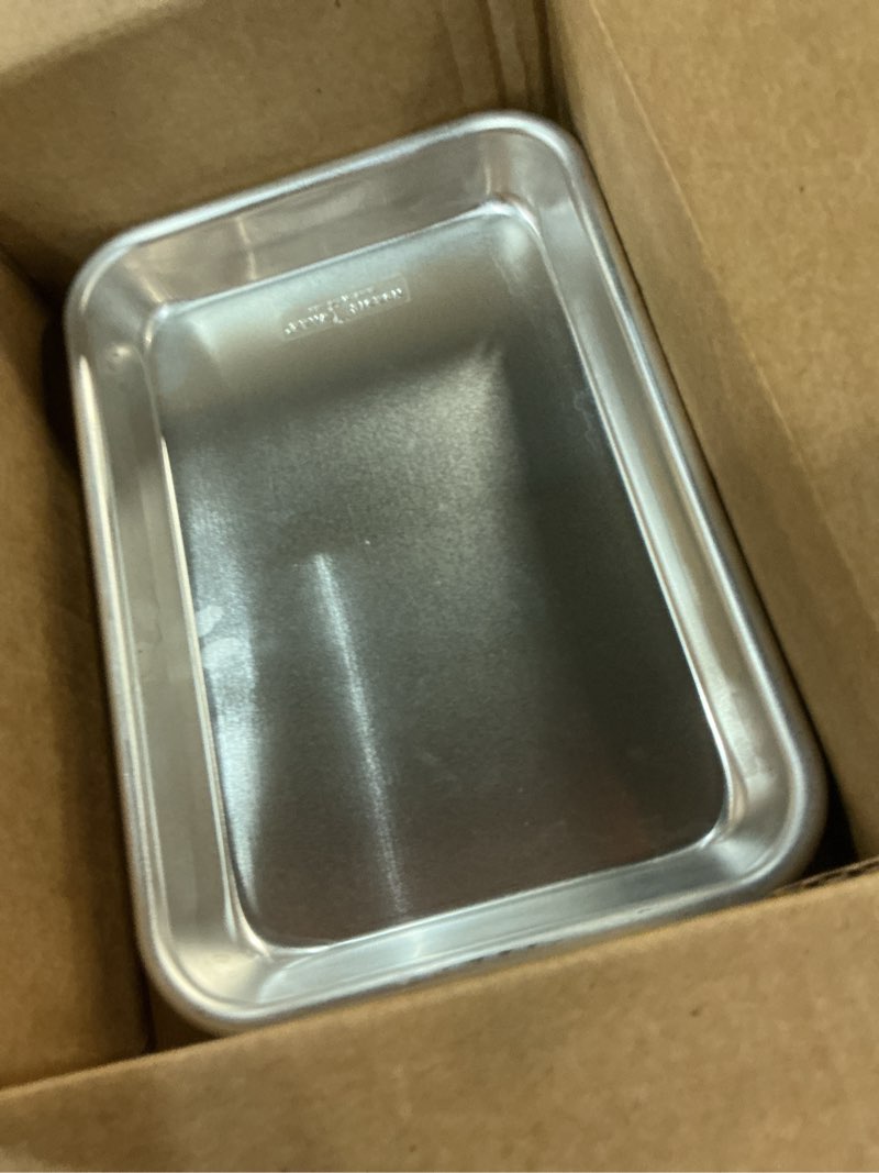 Condition photo showing As Is for nordic ware naturals half sheet set - usa made aluminum commercial quality sheet pan for baking or roasting, encapsulated galvanized steel rim prevents warping, 1pk half + 1/8 sheet