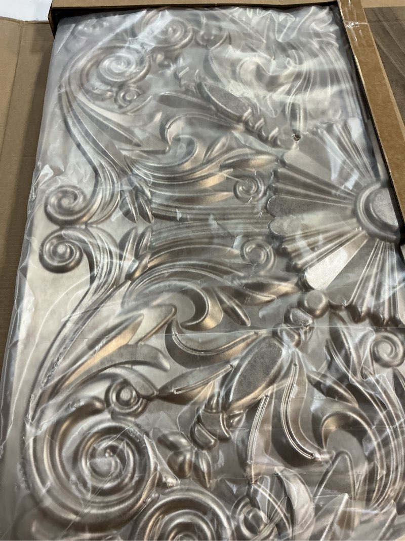 Condition photo showing Good Condition for Art3d Decorative Ceiling Tile 2x2 Glue up, Lay in Ceiling Tile 24x24 Pack of 12pcs Spanish Floral in