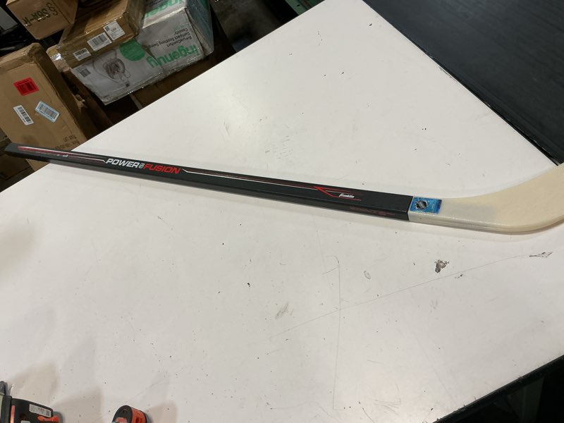 Condition photo showing As Is for franklin sports nhl kids street hockey sticks - youth, junior + senior sticks - right + left handed - 40", 48" + 56" white/black/red 40" right shot