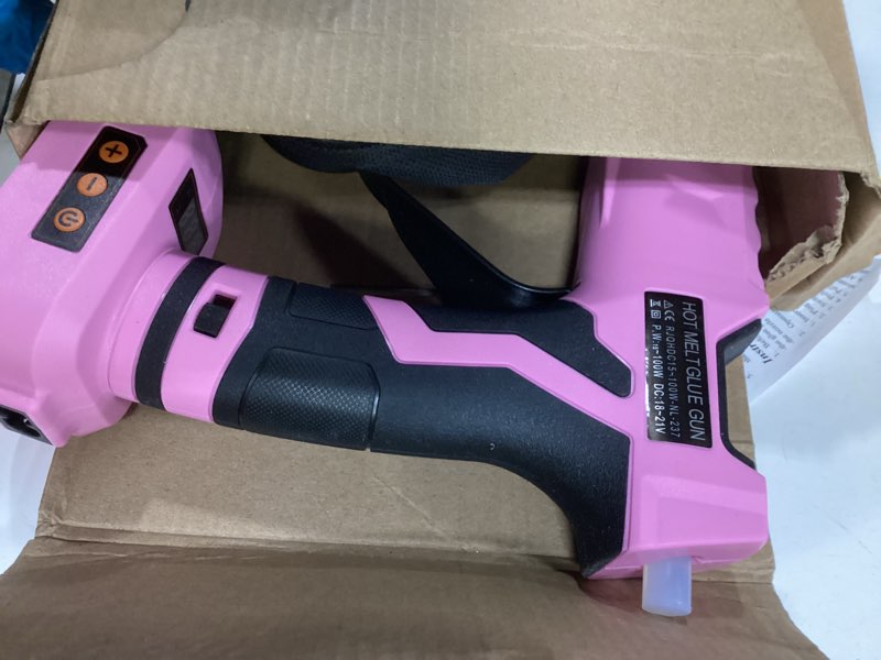 Condition photo showing Good Condition for 100W Cordless Hot Glue Gun for Dewalt 20V MAX Battery with 20PCS Full Size Glue Sticks, Digital Temperature Adjustable High Temp Glue Gun for Arts Crafts DIY Home Repair(Tools only) Tool Kit Only