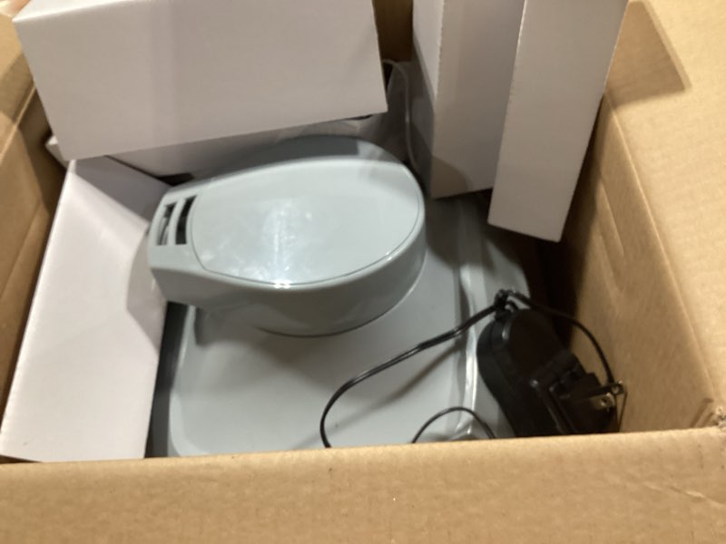 Condition photo showing As Is for core innovations rechargeable robotic pool vacuum cleaner, 45-min runtime, dual 2l filters, led indicator, powerful suction