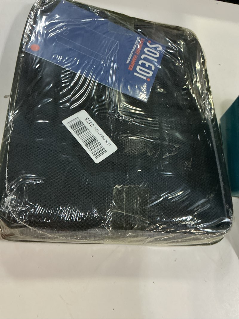 Condition photo showing New/Like New for SOLEDI Laundry Hamper with Lid 100L Large & Tall Collapsible Laundry Basket, Clothes Hamper with Bag Removable Easy to Carry, Dirty Hampers for Bedroom, Bathroom, Dorm, College, Grey Grey 100L