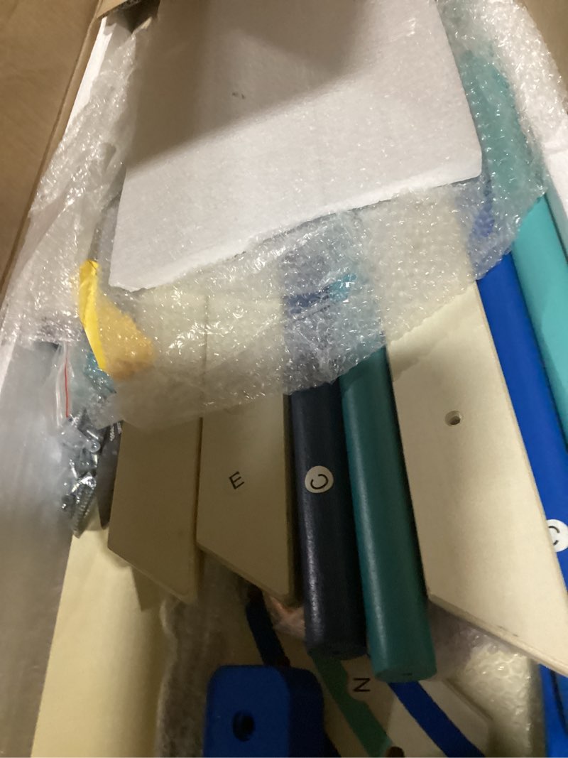 Condition photo showing Good Condition for norbee pikler triangle set foldable wooden toddler climbing toys indoor, playground jungle gym for kids, montessori climbing set for toddlers natural 6-piece set