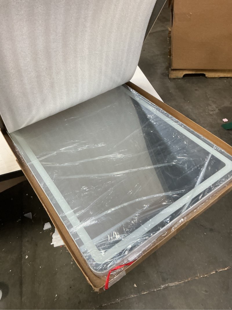 Condition photo showing New/Like New for Standing Mirror Full Length with LED Lights, 56"x20" Lighted Mirror with Dimming & 3 Color Lighting, Tall Mirror Full Body for Bedroom, Dressing Room 56"L x 20"W