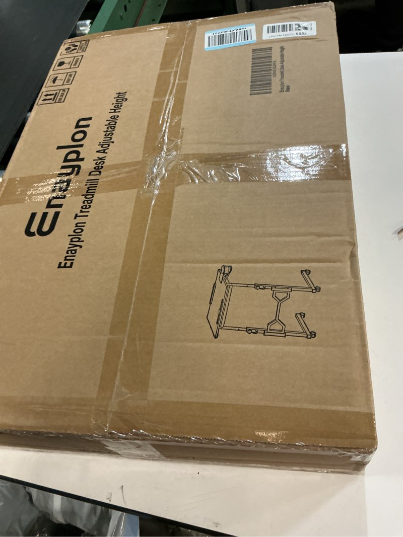 Condition photo showing New/Like New for Small Standing Desk with Wheels, Portable Treadmill Desk, Rolling Desk Adjustable Height for Laptop, Mobile Standing Table for Walking Pad, Bedside Table Black