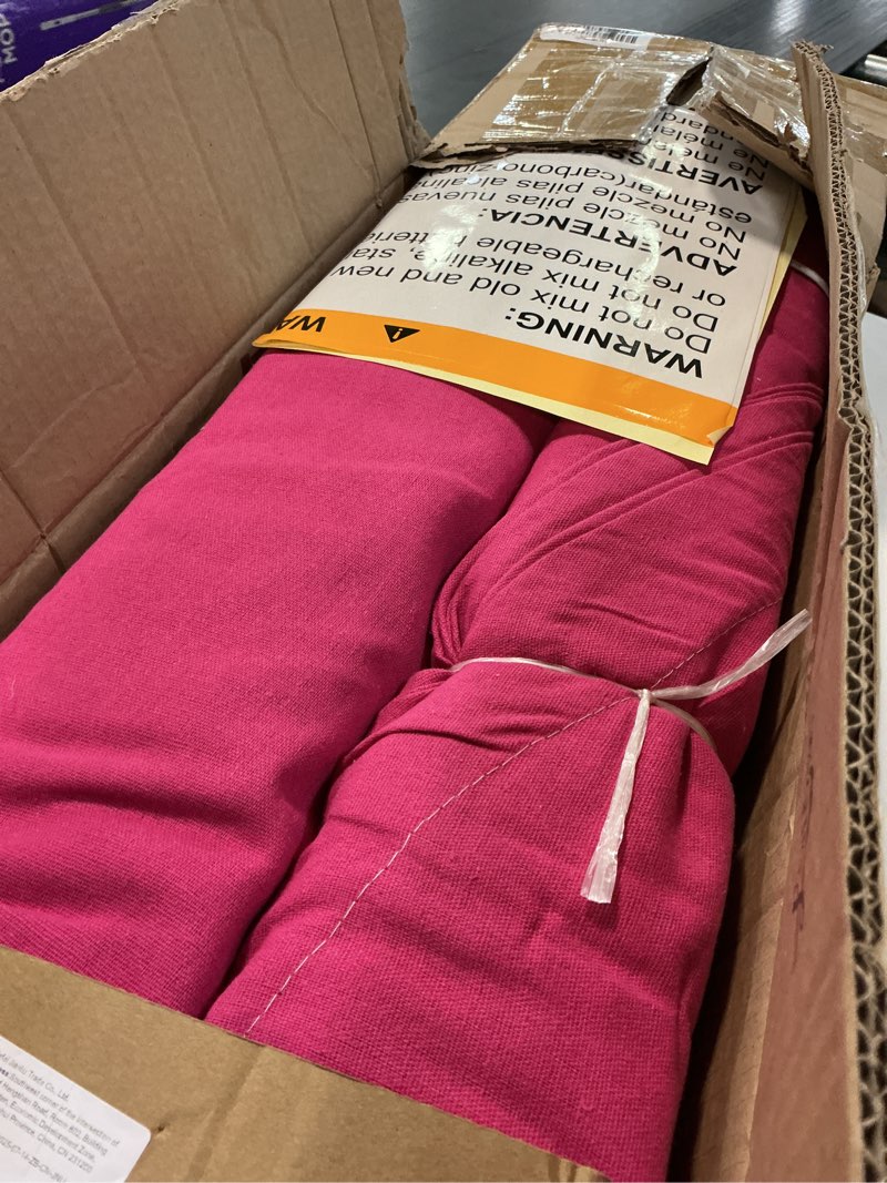 Condition photo showing Good Condition for 2 Pack Kids Teepee Tent with Mattress,Fitted Sheet,Light String,Washable Natural Cotton Toddler Play Tent for Girls Boys Indoor Outdoor Sleepover Slumber Birthday Party(Rose Red)