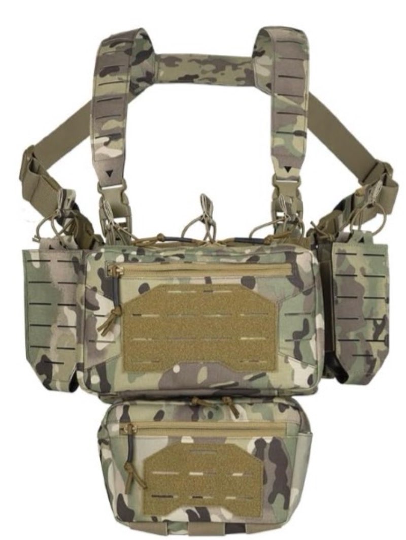 GENILU Chest Rig Quick Release Tactical Chest Rigs with Removable Multifunctional Pockets Wide Shoul (SIMILAR)
