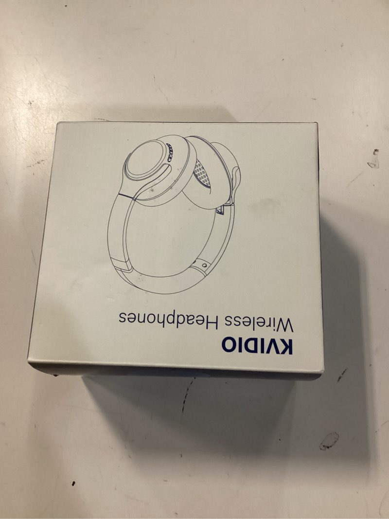 Condition photo showing New/Like New for kvidio bluetooth headphones over ear, 65 hours playtime wireless headphones with microphone, foldable lightweight headset with deep bass, hifi stereo sound low latency for travel work cellphone