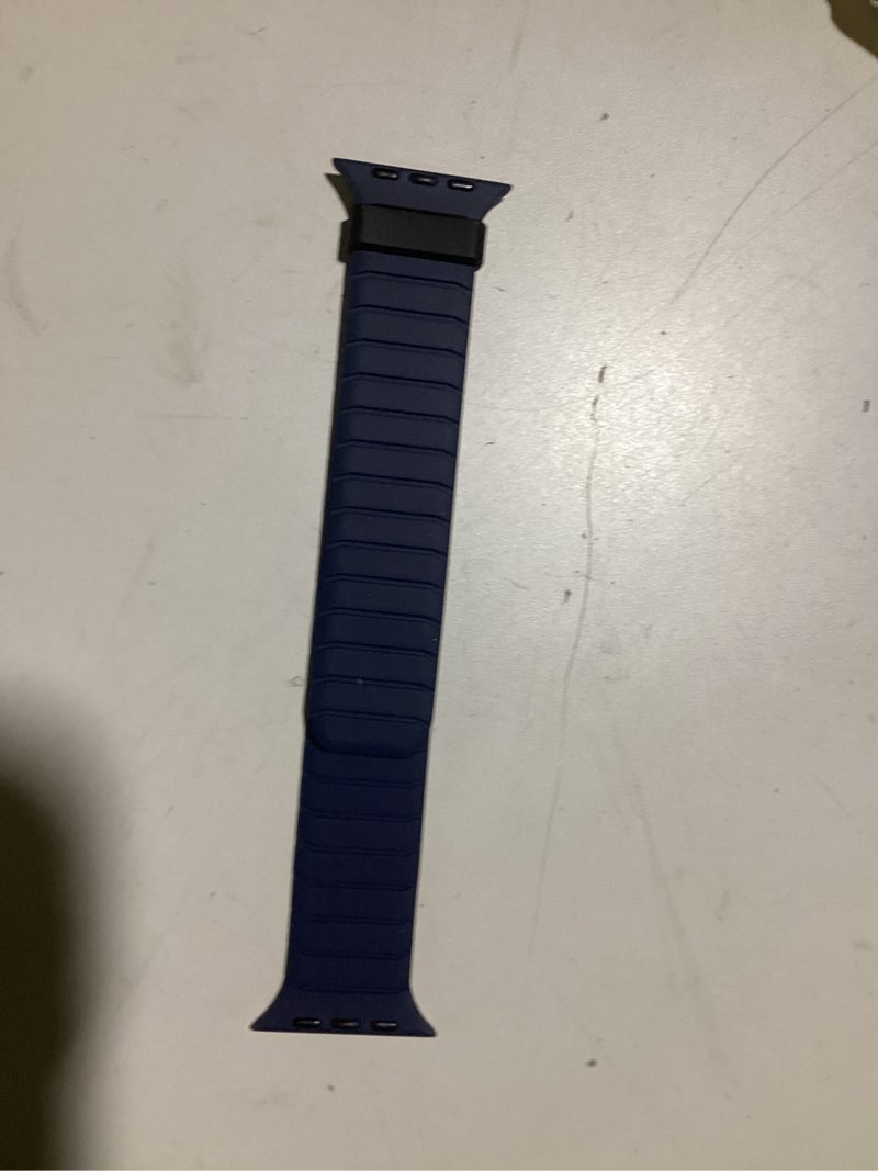 Condition photo showing Good Condition for Tasikar Magnetic Bands Compatible with Apple Watch 49mm 46mm 45mm 44mm 42mm Soft Silicone Replacement Loop Wristband for iWatch Ultra 3 2 1 SE Series 11 10 9 8 7 6 5 4 3, Dark Blue-Grey Dark Blue-Grey 44mm/45mm/46mm/49mm/42mm(Series 3 2 1)