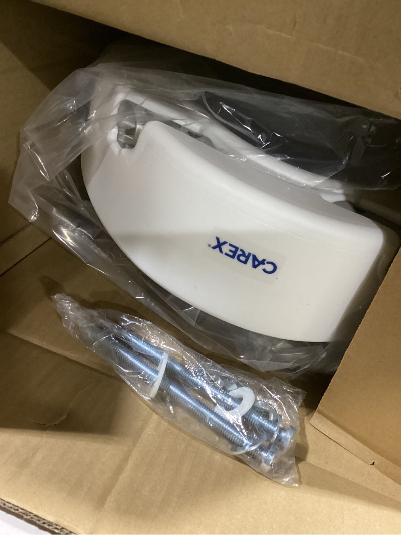 Condition photo showing Good Condition for Carex 3.5 Inch Raised Toilet Seat with Arms, Elongated Toilet Seat Riser, Up to 250 lbs Capacity, Elevating & Raising Seat for Elderly & Handicap, Universal, Slip-Resistant with Padded Handles, White