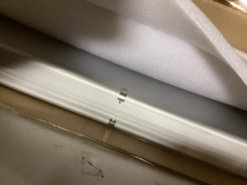 Condition photo showing New/Like New for 36"x24" led trade show display case portable aluminum sports card table top display case frame clear acrylic showcase cabinet box with lock for trading cards jewelry collectibles (black)