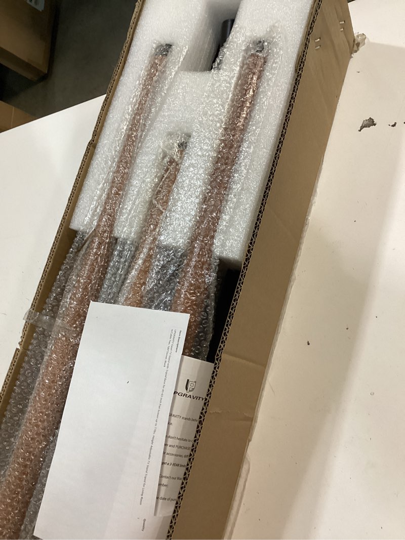 Condition photo showing New/Like New for Easel TV Stand with Tripod Base for 45-65 inch Flat Screen up to 77lbs, Height Adjustable TV Stand Tripod for Living Room w/Cable Ties, 180°Swivel, Black